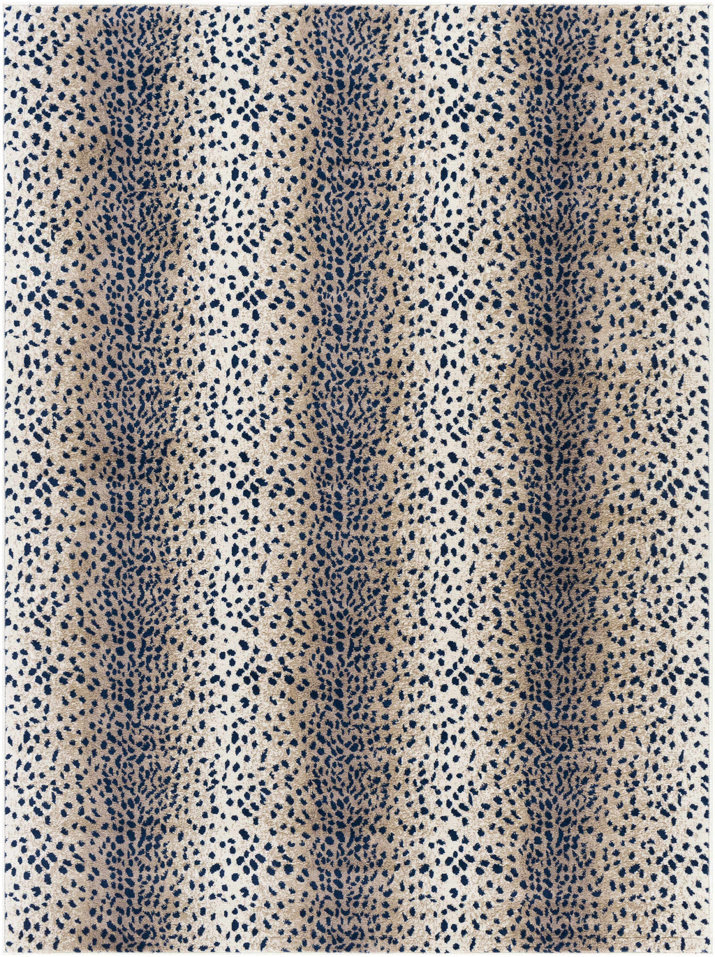 Pointblank Tan & Navy Leopard Print Area Rug