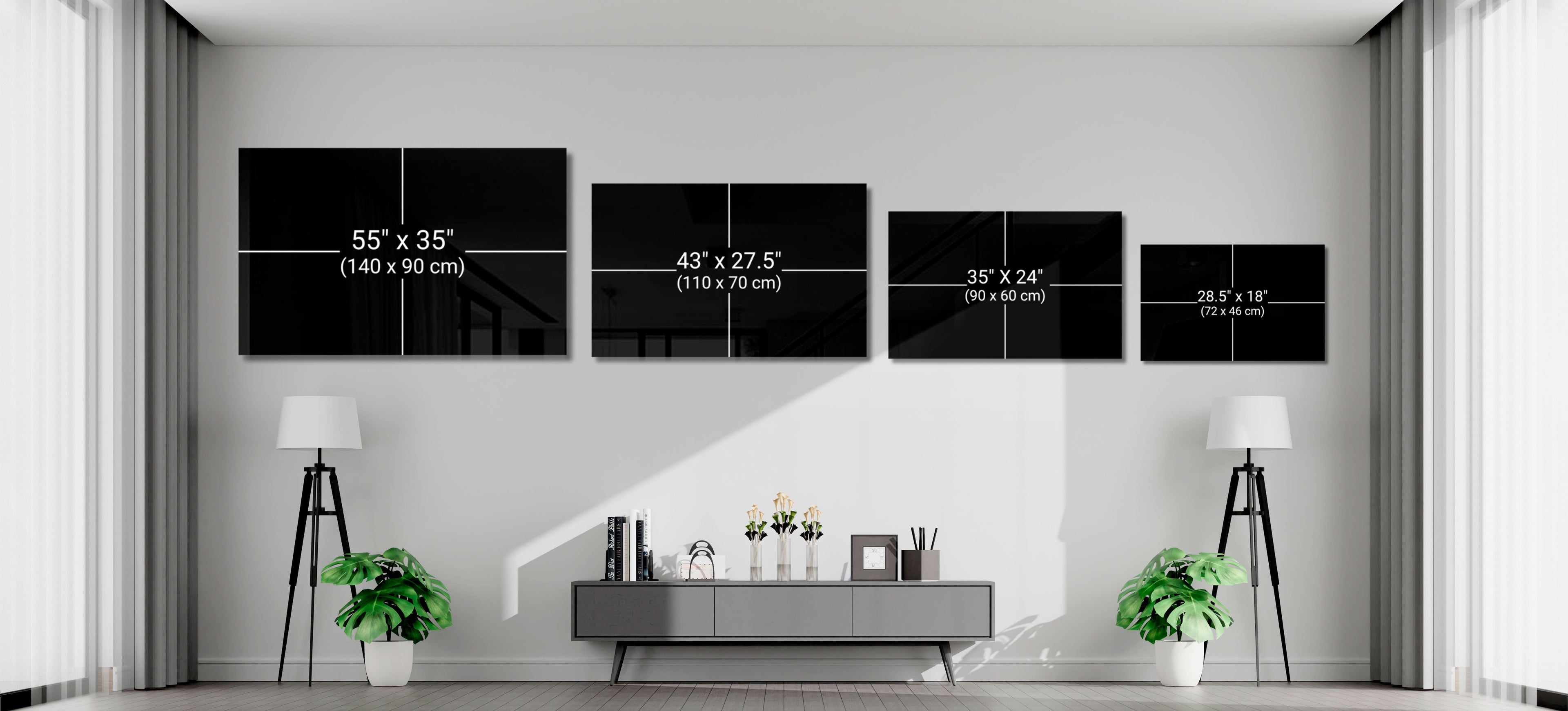 100 Dollars Glass Wall Art